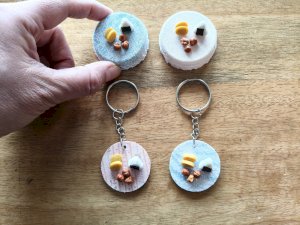 Miniature clay workshop: Japanese Onigiri & Side Dishes Set